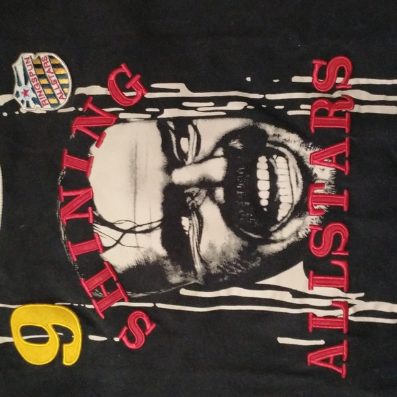 T-shirt Vintage Ringspun Allstars - Taille XL Homme - Couleur Marron (Occasion Très Bon État)